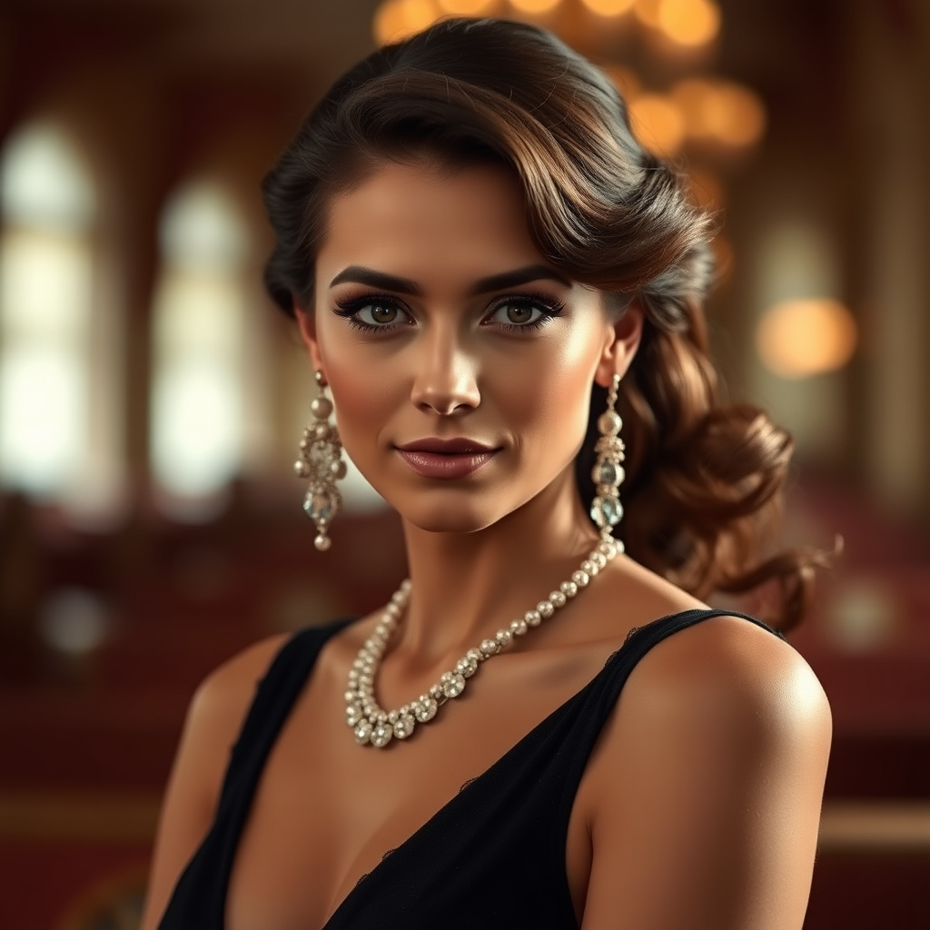 Famous elegant actress portrait